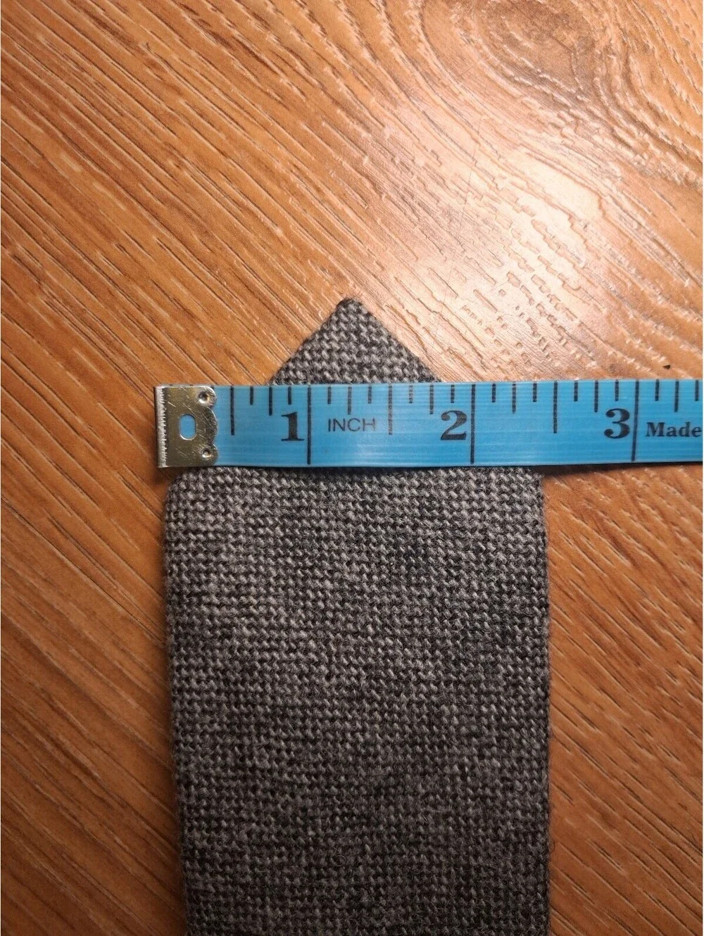 J Crew 100% Wool Tie Gray Knit Skinny Slim